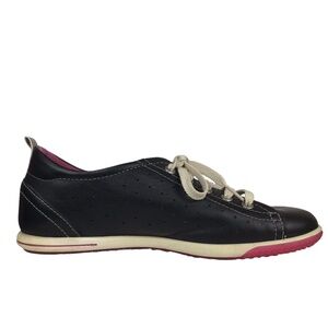 Ecco Black Leather Lace Up Shoes